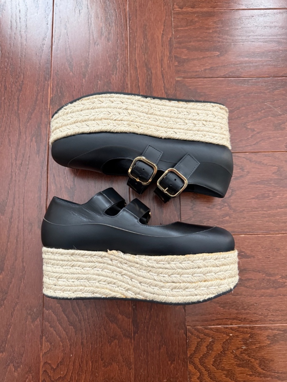 Marni Platform Espadrille Mary Janes in Black, size 37 - Picture 7 of 10